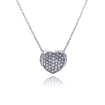 sterling silver 1 heart pendant necklace