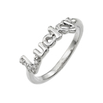 wholesale 925 Sterling Silver Rhodium Finish Lucky Ring
