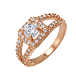 wholesale 925 Sterling Silver Rose Gold Finish Ring