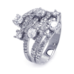 wholesale 925 Sterling Silver Rhodium Finish Wrap Ring