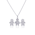 wholesale 925 sterling silver open filigree boy stud earring & necklace set