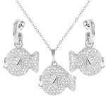 wholesale 925 sterling silver fish set