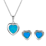 wholesale 925 sterling silver heart set