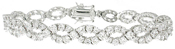 925 Sterling Silver Platinum Finish Fashion Tennis Bracelet