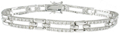 925 Sterling Silver Rhodium Finish Fashion Tennis Bracelet