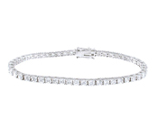 925 Sterling Silver Platinum Finish Brilliant Tennis Bracelet