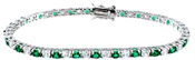 925 Sterling Silver Platinum Finish Brilliant Tennis Bracelet