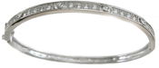 925 Sterling Silver Rhodium Finish Fashion Bangle