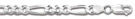 925 Sterling Silver Figaro 120 Chain
