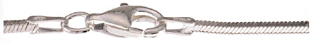 925 Sterling Silver Snake 040s Chain