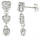 925 Sterling Silver Platinum Finish Fashion Earrings