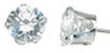 925 Sterling Silver CZ Brilliant Stud Earrings