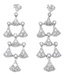 925 Sterling Silver Rhodium Finish Brilliant Antique Style Pave Earrings