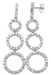 925 Sterling Silver Rhodium Finish Brilliant Tiffany Style Pave Earrings