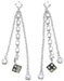 925 Sterling Silver Rhodium Finish Brilliant Fashion Prong Earrings