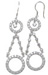 925 Sterling Silver Rhodium Finish Brilliant Fashion Pave Earrings