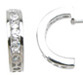 925 Sterling Silver Rhodium Finish Brilliant Fashion Channel Earrings