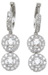 925 Sterling Silver Rhodium Finish Brilliant Fashion Pave Earrings