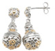 925 Sterling Silver Rhodium Finish Antique Style Earrings