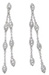 925 Sterling Silver Rhodium Finish Brilliant Antique Style Pave Earrings