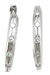 925 Sterling Silver Rhodium Finish Brilliant Huggies Pave Earrings