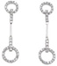 925 Sterling Silver Rhodium Finish Brilliant Tiffany Style Pave Earrings