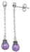 925 Sterling Silver Rhodium Finish Pear Fashion Bezel Earrings