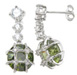 925 Sterling Silver Rhodium Finish Brilliant Antique Style Prong Earrings