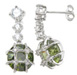 925 Sterling Silver Rhodium Finish Brilliant Antique Style Prong Earrings