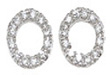 925 Sterling Silver Rhodium Finish CZ Fashion Earrings