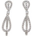 925 Sterling Silver Rhodium Finish CZ Antique Style Earrings