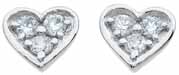 wholesale sterling silver stud heart earrings