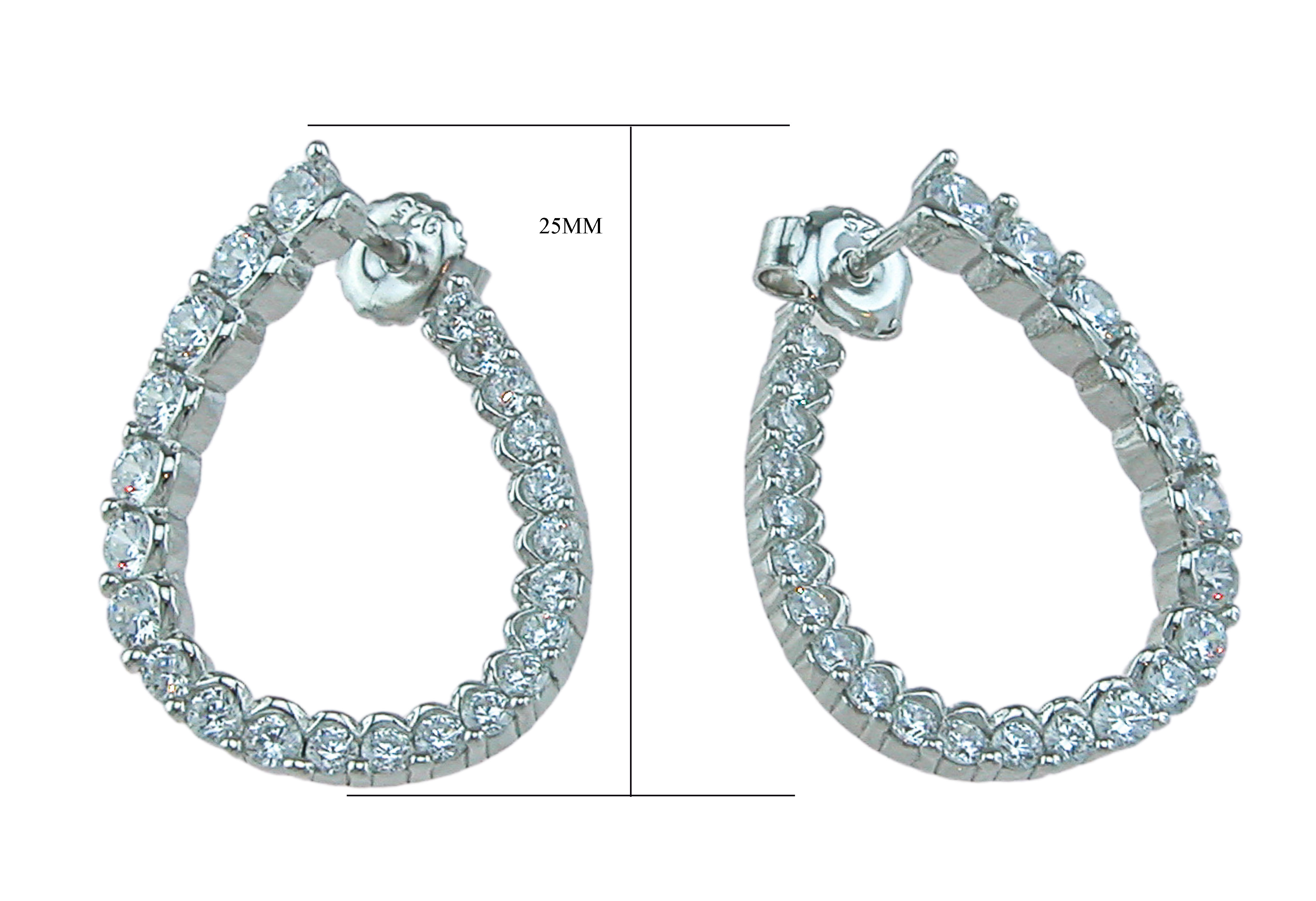 925 Sterling Silver Teardrop Earrings