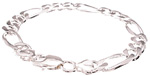 925 Sterling Silver Figaro 220 Bracelet