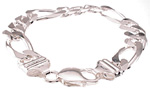 925 Sterling Silver Figaro 300 Bracelet
