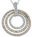 925 Sterling Silver Rhodium Finish CZ Tiffany Style Necklace