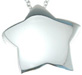 925 Sterling Silver Rhodium Finish Star Fashion Necklace