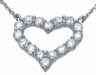 wholesale sterling silver heart necklace