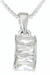 925 Sterling Silver Rhodium Finish CZ Pendant