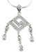 925 Sterling Silver Rhodium Finish Chandelier Antique Style Pendant