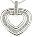 925 Sterling Silver Rhodium Finish CZ Brilliant Heart Pendant