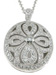 925 Sterling Silver Rhodium Finish CZ Locket Antique Style Pendant