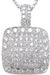 925 Sterling Silver Rhodium Finish Brilliant Fashion Pave Pendant