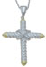 925 Sterling Silver Rhodium Finish Brilliant Cross Pendant