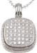 925 Sterling Silver Rhodium Finish Brilliant Fashion Pave Pendant