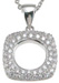 925 Sterling Silver Rhodium Finish CZ Fashion Pave Pendant