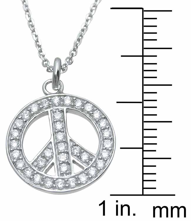 wholesale sterling silver peace sign pendant