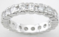 925 Sterling Silver Platinum Finish Brilliant Fashion Band