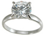 925 Sterling Silver CZ Brilliant Solitaire Wedding Ring