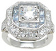 925 Sterling Silver Rhodium Finish CZ Antique Style Pave Anniversary Ring